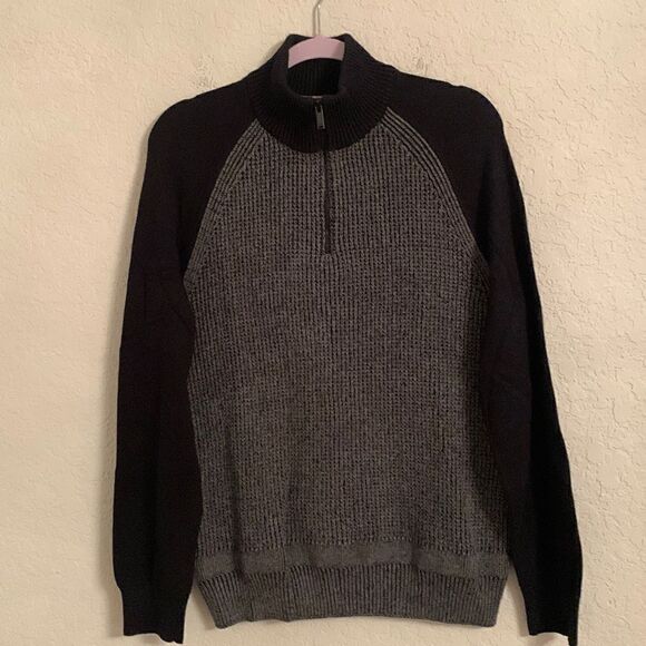 Calvin Klein Jeans 1/4 Zip Pullover Sweater Men’s Size L - Picture 1 of 9